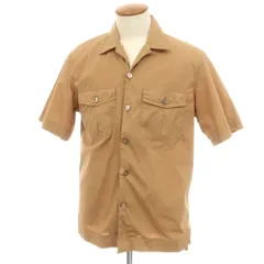 【中古】ポールスミスコレクション PAUL SMITH COLLECTION コットン オープンカラー 半袖シャツ ベージュ【サイズM】【メンズ】