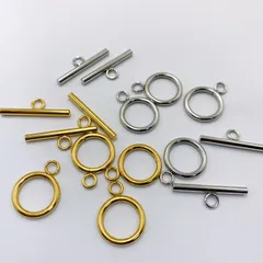 サージカルステンレス マンテル 4個 2カラー 基礎金具 ゴールド ネックレス ブレスレット ピアス イヤリング ハンドメイドパーツ アクセサリーパーツ