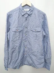 ◇ green label relaxing UNITED ARROWS コットン　リネン 長袖 シャツ サイズ1 ブルー メンズ P  【1406240001941】