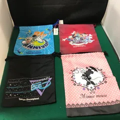 5588　東京ディズニーランド巾着袋3点＆　ミニー巾着袋　【中古】