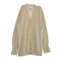 MM6 - MAISON MARGIELA メゾンマルジェラ 21AW S51GP0226 S17664 ボタン ステッチ デザイン コットン パイル オーバーサイズ カーディガン オフホワイト系 S【中古】 MAISON MARGIELA メゾンマルジェラ 21AW S51GP0226 S17664