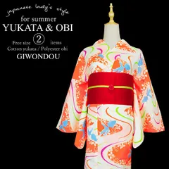 浴衣 セット　レディース　2点 レトロ 可愛い　かわいい　綿の浴衣　単の帯　金魚　浴衣セット　女性　大人浴衣　フリーサイズ　シック　粋 爆買　 set-r5-y18