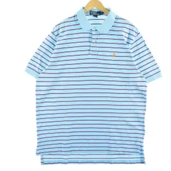 古着 ラルフローレン Ralph Lauren POLO by Ralph Lauren 半袖 ボーダー ポロシャツ メンズXL/eaa351385