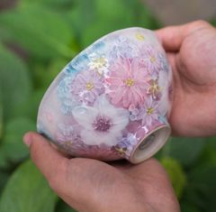 ゆずりは工房 瀬戸焼 色彩花 預け鉢 おしゃれ鉢 深鉢 サラダボール