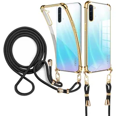 weiaoluo OPPO Reno3 A ケースクリア ショルダー オッポ リノ3a 5G スマホケース Reno3 A カバー耐衝撃 tpu バンパー 肩掛け 斜めかけ 首掛け 縄掛け カバー 透明 ック ストラップ付き 斜めがけ 織りストラップ付き  1
