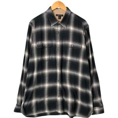 古着 バナナリパブリック BANANA REPUBLIC ORGANIC COTTON オンブレチェック 長袖 ボタンダウン フランネルチェックシャツ/eaa541002