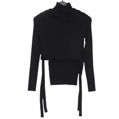 URBAN RESEARCH アーバンリサーチ 秋冬 セーター＆ベスト★ リブニット タートルネック トップス Sz.Free レディース 黒