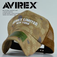 AVIREX メッシュキャップ メンズ ブランド 正規品 キャップ 帽子 メンズ レディース シンプル アビレックス アヴィレックス アーミー ARMY アメカジ ミリタリー プレゼント ギフト 7990877 14571500-74 (ベージュ)