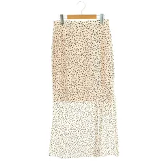 スナイデル SNIDEL バリエプリントナロースカート フレア マキシ ロング 1 ピンクベージュ /AT ■OS