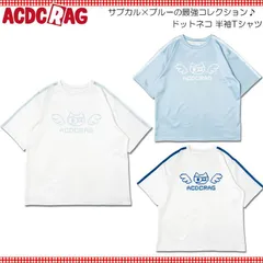 ACDC RAG エーシーディーシーラグ ドットネコ Tシャツ 半袖 原宿 韓国 原宿系 ファッション レディース メンズ かわいい 派手カワ サイドライン 刺繍 ねこのサムネイル