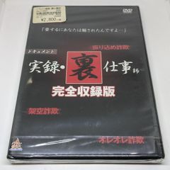 r96　リアルタイムドキュメント 実録・裏仕事師 完全収録版　新品未開封DVD