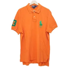 POLObyRalphLauren(ポロラルフローレン) 半袖ポロシャツ サイズXL メンズ  ビッグポニー オレンジ×グリーン