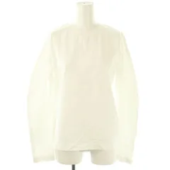 ロエフ LOEFF オーガニックコットン クロップド クレセントスリーブ カットソー Tシャツ 長袖 白 /NR ■OS