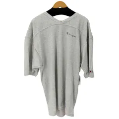 チャンピオン Champion 90s USA製 ロゴ刺繍Vネック半袖スウェット オーバーサイズ メンズ import：L 
