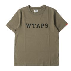 美品 WTAPS ダブルタップス Tシャツ サイズ:S the POOL aoyama ブランドロゴ クルーネック 半袖Tシャツ DESIGN S/S 05 オリーブドラブ トップス カットソー【メンズ】