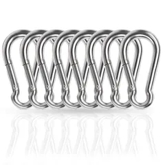 【人気商品】旅行用品 アウトドア 釣り カラビナ 釣具 SUS304 トレッキング 多機能 転倒防止 スプリングフックキーホルダー (m4 強力 8) カラビナ304ステンレス鋼カラビナ