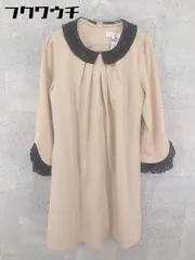 ◇ ◎ Sweet Mommy スウィートマミー レース衿付き 長袖 膝丈 ワンピース サイズM ベージュ系 レディース 【中古】 【1002802206788】