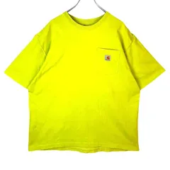 カーハートCarhartt半袖Tシャツ胸ポケT胸ポケット黄緑ライトグリーンロゴタグワンポイントoriginalfitオリジナルフィットvintageヴィンテージ41213