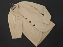 MESSAGERIE メッサジェリエ シルク混 ニット テーラード ジャケット size46/ベージュ ◇■ メンズ