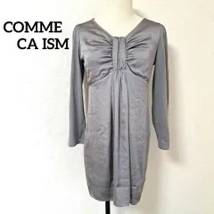 COMME CA ISM コムサイズム Aライン 長袖 ミニ ワンピース