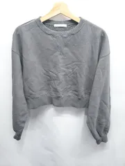 ◇ Θ BEAUTY&YOUTH UNITED ARROWS ショート丈 長袖 トレーナー スウェット ダークグレー系 レディース E  【1508060000101】