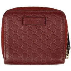 GUCCI 二つ折り 財布 マイクロ シマ GG ラウンド ジップ レッド GUCCI（財布）のフリマアイテム一覧