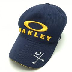 ★SALE10％OFF★オークリー キャップ ネイビー×イエロー メッシュ調  ゴルフウェア Oakley