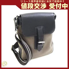 ダンヒル ショルダーバッグ カーキ ダークブラウン 中古のサムネイル