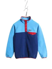 【お得なクーポン配布中!】 パタゴニア ライトウェイト シンチラ スナップT キッズ ボーイズ L 150cm 程 古着 フリース 15年製 PATAGONIA 子供 プルオーバー ブルゾン