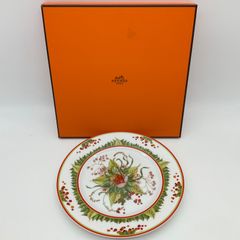 HERMES エルメス ピタゴラスの庭 22cm プレート 皿 陶器 食器【中古】Aランク　9_117