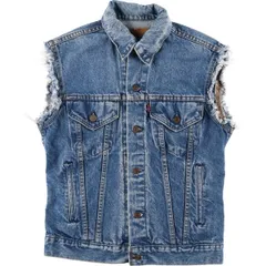 古着 90年代 リーバイス Levi's 70505-0214 カットオフ デニムベスト USA製 メンズM相当 ヴィンテージ/eaa554288