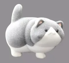 【中古】トレーディングフィギュア ひねりポーズ 黒白 「牛人のぽちゃぽちゃおキャット様 フロッキーフィギュア」のサムネイル