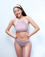 Kira Set（キラセット）｜MENUET polewear（メヌエット）Pink（ピンク／桃色）　ポールダンスウェア　かわいい　おしゃれ　レッスン着　大人　韓国ウェア　エアリアル　シルク