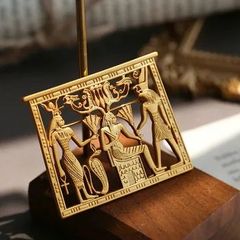 古代エジプト 壁画風 ブローチ ピンブローチ ゴールド 金色 ファラオ 神話 金 エジプト エジプト神話 イシス 死者の書 ピラミッド 開運 神