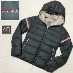 ■極美品■希少カシミヤ混■DUVETICA デュベティカ　RARIADE ダウンジャケット　フーディー　フード付き　アームライン　ダウン90%  size40(サイズL相当)   ブルガリア製　ダークグレー　レディース