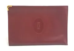 カルティエ マスト ポーチ 化粧ポーチ コスメポーチ ミニバッグ クラッチバッグ ボルドー 小物入れ メンズ レディース CARTIER Cartier