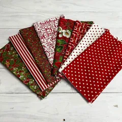 クリスマス　カットクロスセット　赤系