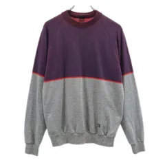 クラブアディダス 70s 80s ヴィンテージ デサント製 バイカラー  スウェット 長袖トレーナー O グレー系 CLUBadidas ロゴ刺繍 裏起毛 メンズ 【中古】  【230915】