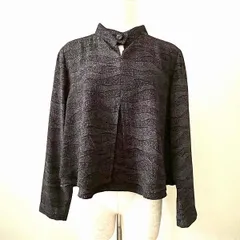 #anc シセンドウ ヒトシタムラ 詩仙堂 HITOSHI TAMURA カットソー 黒 グレー 鹿の子  重ね着風 ショート丈 レディース [930266]