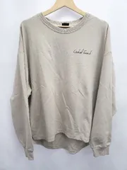 ◇ Θ RAGMACHINE バックプリント 長袖 トレーナー スウェット サイズL ベージュ メンズ E  【1505290037945】