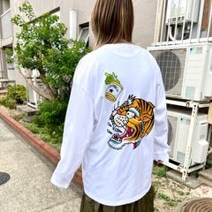 エセニワカホウレンソウ　虎  5.6オンス　ヘビーウェイト　ロンT  2xl