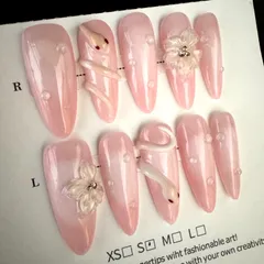 ヘビ，和柄，干支ネイルチップ　パーティー　おしゃれ　可愛い　ピンク　花　かっこいい