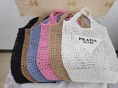 2024年最新】prada ラフィア バッグの人気アイテム - メルカリ