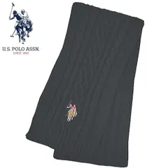 ユーエス ポロ US.POLO ASSN マフラー ブラック USPA-2014 447591 レディスマフラー メンズマフラー ブランドマフラー