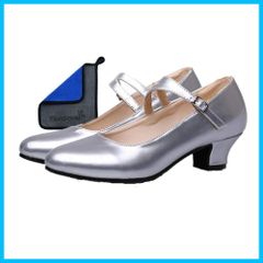 【人気商品】女性 社交 ダンス ダンス 靴 ローヒール シューズ 社交 演奏会 ラテン ステージ ダンスシューズ レディース ラバーソール ヒール3.5 [カレン] cm