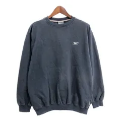 00年代 Reebok リーボック スウェット ワンポイントロゴ ブラック (メンズ L) 中古 古着 S6893