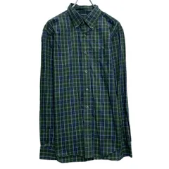 NAUTICA 長袖 チェックシャツ ノーティカ L グリーン ボタンダウン ポケット 古着卸 アメリカ仕入 a702-5597のサムネイル