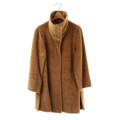 マックスマーラ MAX MARA 銀タグ アルパカウール コート 36 茶 /MI ■OS