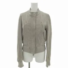 ダブルスタンダードクロージング ダブスタ DOUBLE STANDARD CLOTHING レザージャケット ブルゾン 豚革 スエード グレー /HD 0807のサムネイル