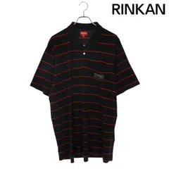 【入手困難!!】シュプリーム ✈︎刺繍 半袖ポロシャツ 重ね着 supreme supreme シュプリーム ポロシャツ S ボーダー 刺繍ロゴ ワン